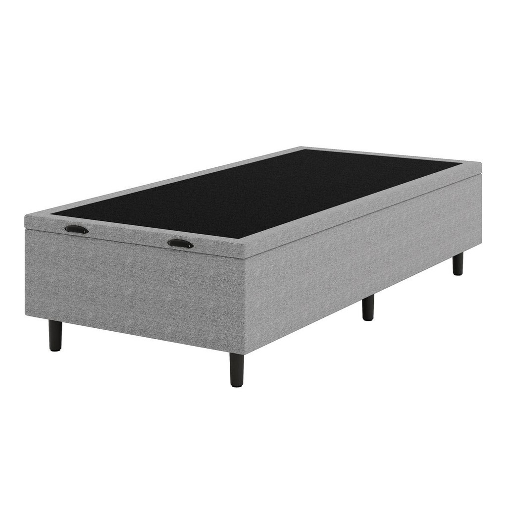 Base Box Baú Solteiro Hypnos 88x188x42 Cinza Umaflex em Oferta na Shopee