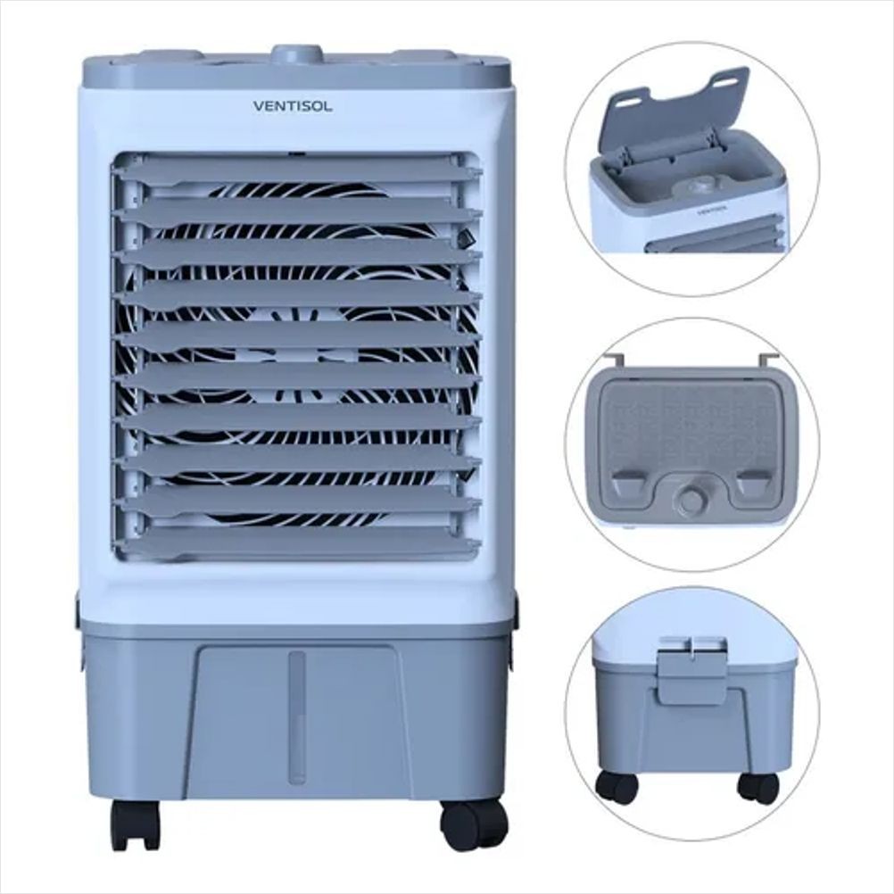 CLIN 16 Climatizador Refrigerador Ar Frio Evaporativo Ventisol 16 litros branco cinza