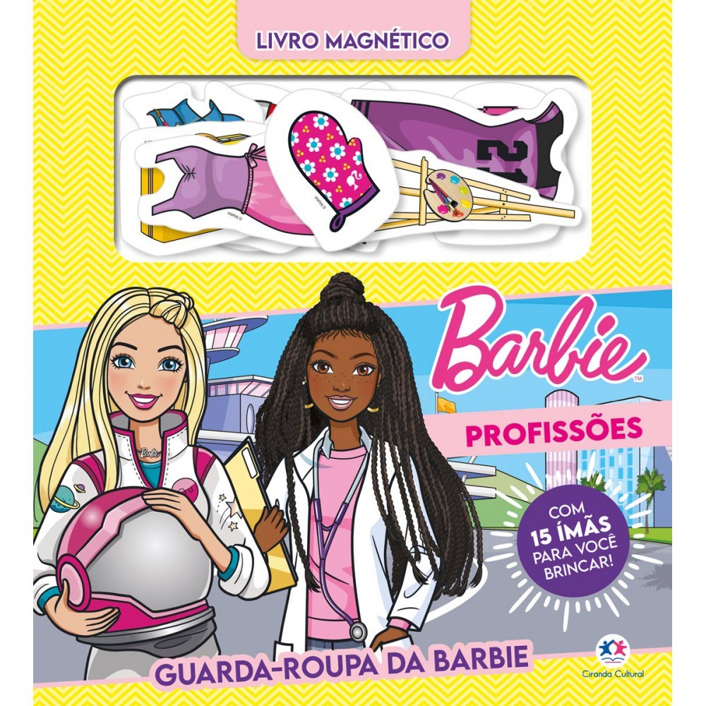 Livro Barbie - Guarda-roupa da Barbie: profissões
