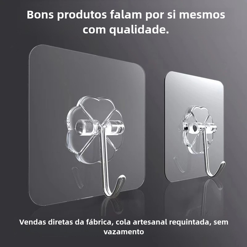 10 OU 20 Gancho Adesivo Parede Multi Funcional Autocolante Casa Cozinha Quarto Banheiro Organizado em Oferta na Shopee
