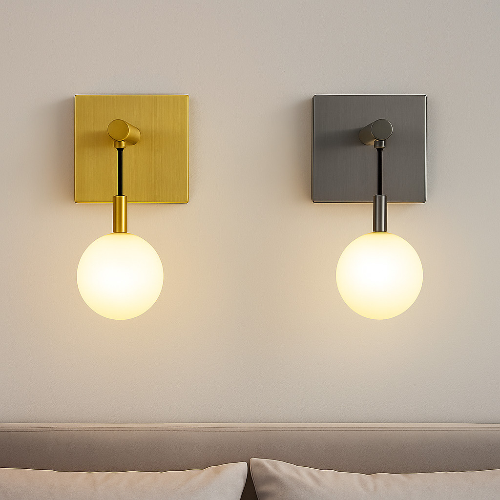 Arandela Parede Esfera Orbe LED 6W 3 Cores ajustáveis Bivolt IP20