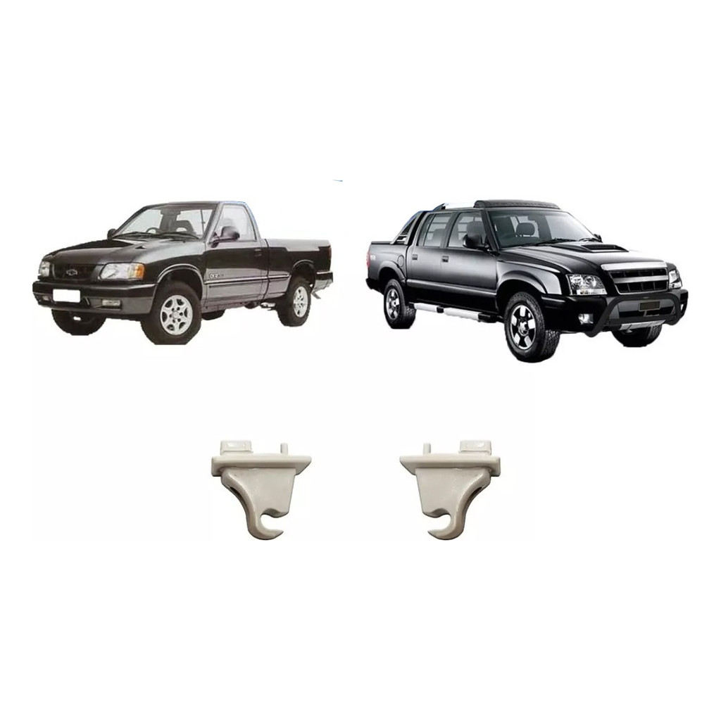 Par Suporte Quebra Sol S10 Blazer Com Espelho 1995 /2011
