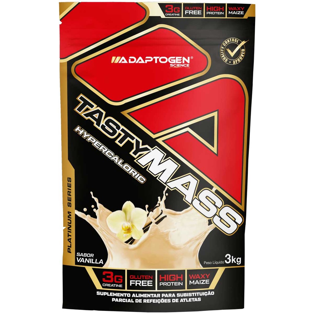 Hipercalórico 3Kg Adaptogen Tasty Mass Hypercaloric Baunilha