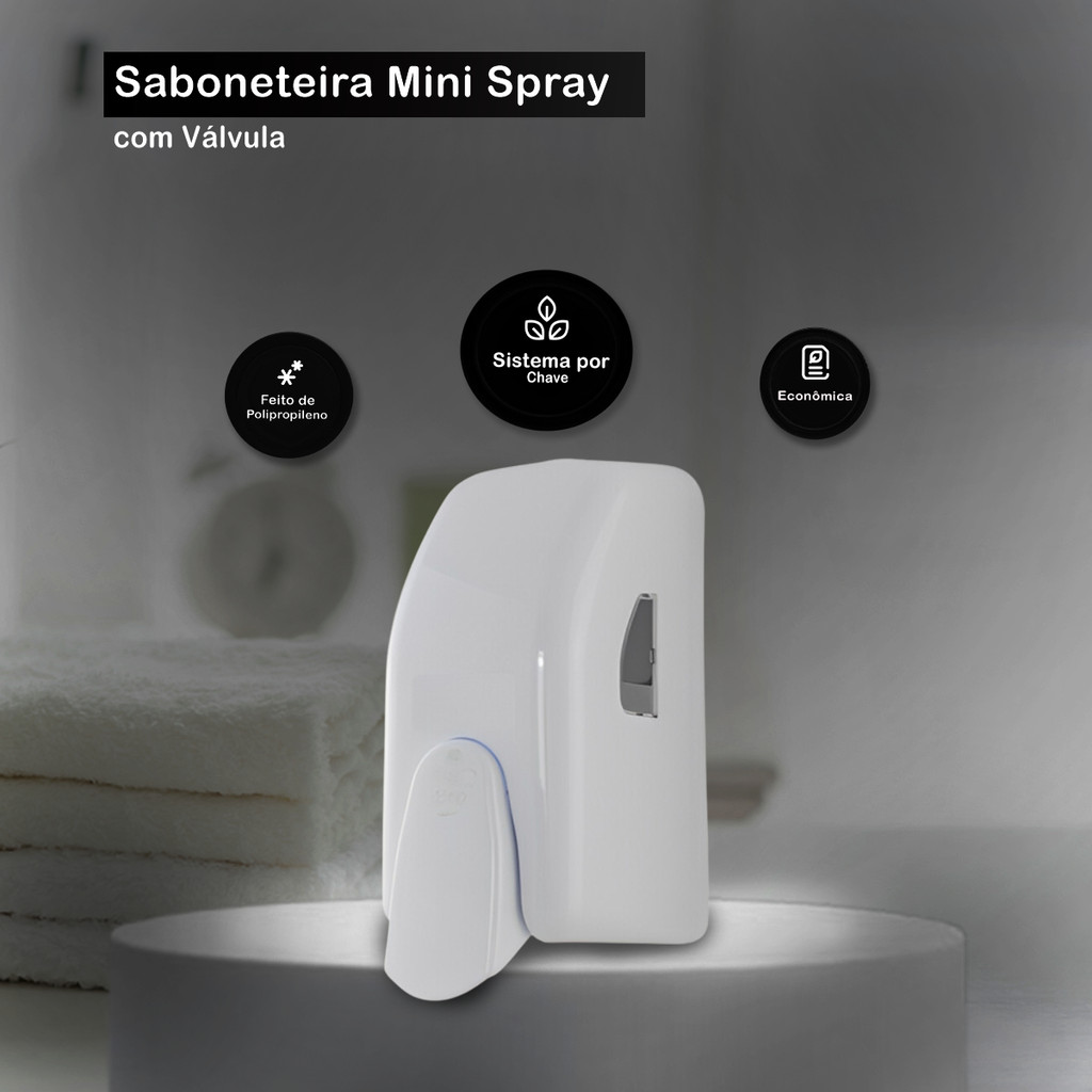 Saboneteira Mini Spray com Válvula Branca Trilha — imagem 2 de 2