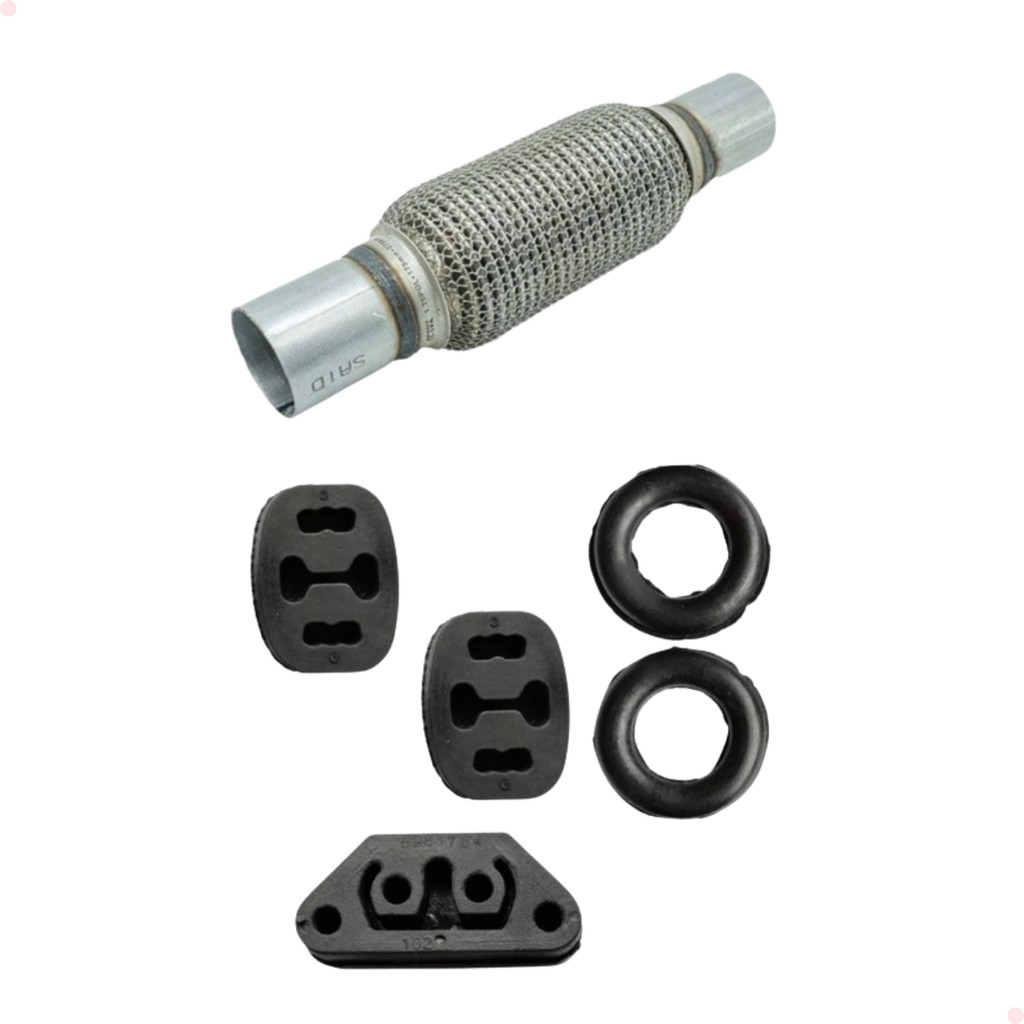 Kit Borracha Coxim Escapamento Flexível Fiat Uno / Elba