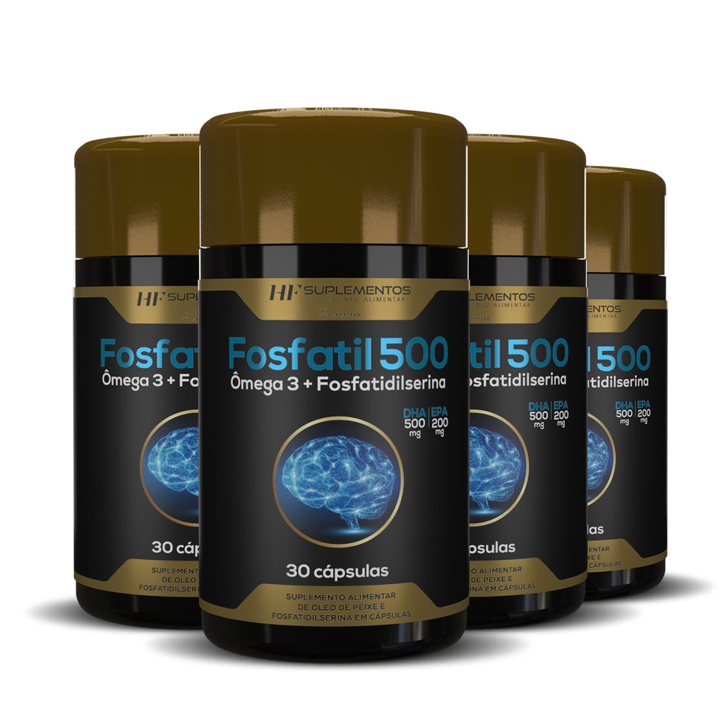 4X FOSFATIL 500 OMEGA 3 + FOSFATIDILSERINA 30CAPS HF SUPLEMENTS