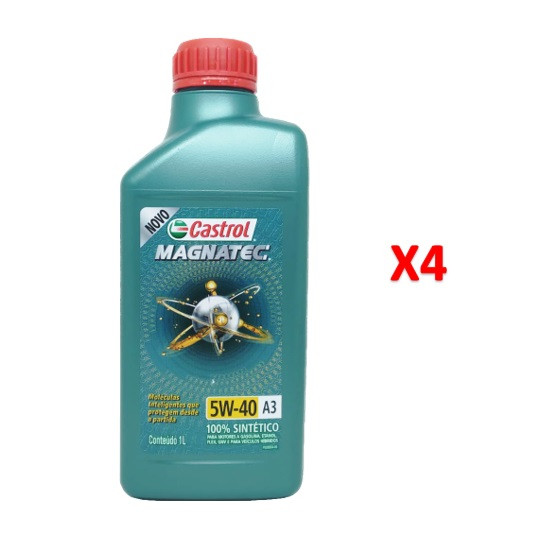 4un Óleo Castrol Magnatec 5w40 A3 B4 Professional 100% Sintétic Stop Start