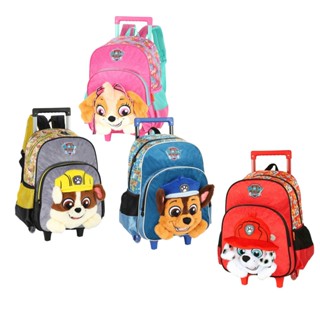 Mochila com Rodinhas e Alça 40x30cm, Lancheira Térmica ou Estojo Patrulha Canina Com Pelúcia 3D em Oferta na Shopee