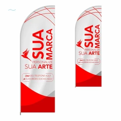 Wind Banner Somente Tecido Dupla Face 2,15m Personalize Sua Marca