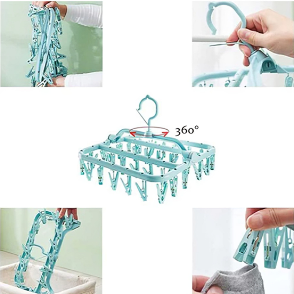 Varal Calcinha Meia Cueca Peça Intima com 32 Prendedores Reforçado Envio Imediato