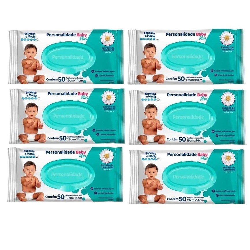 Kit 6 Toalhas Umedecidas Personalidade Plus 50und – Eurofral