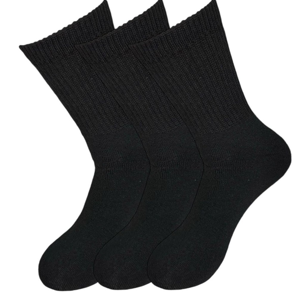 Kit 3 Meias Cano Longo Unissex Nova Era Basico Algodão Liso Casual