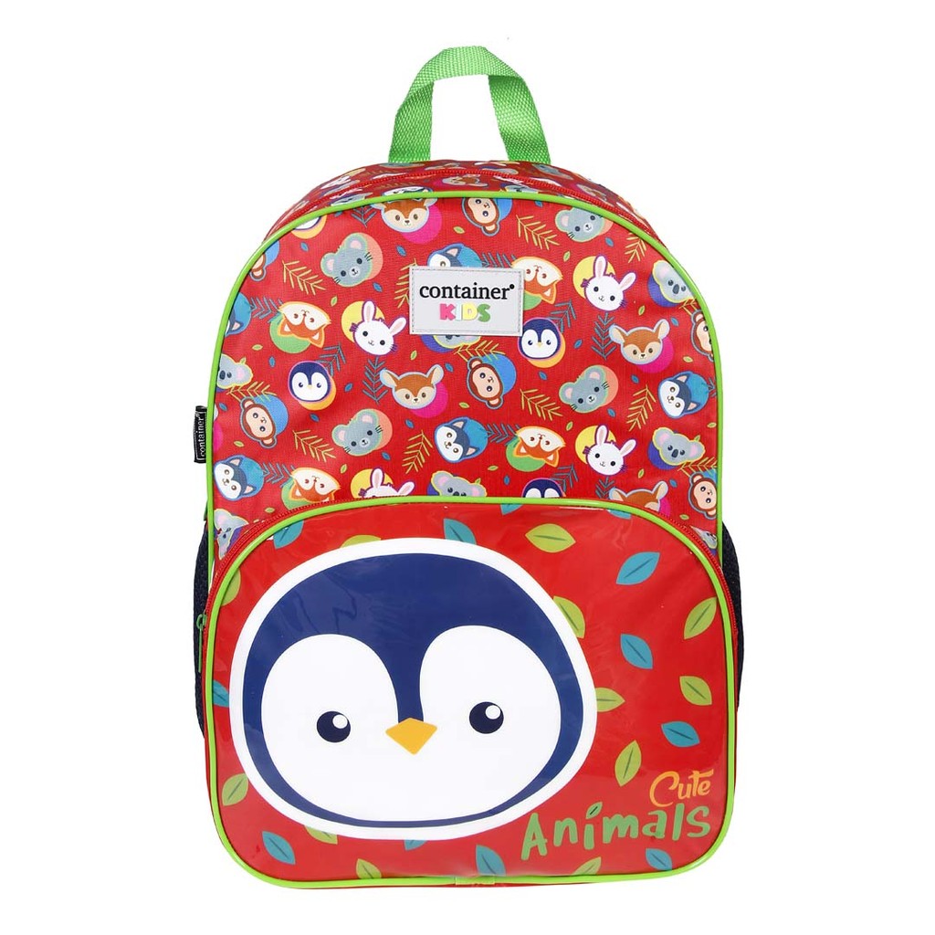 Mochila Escolar G Infantil Unissex Cute Animals Pinguim Container Kids