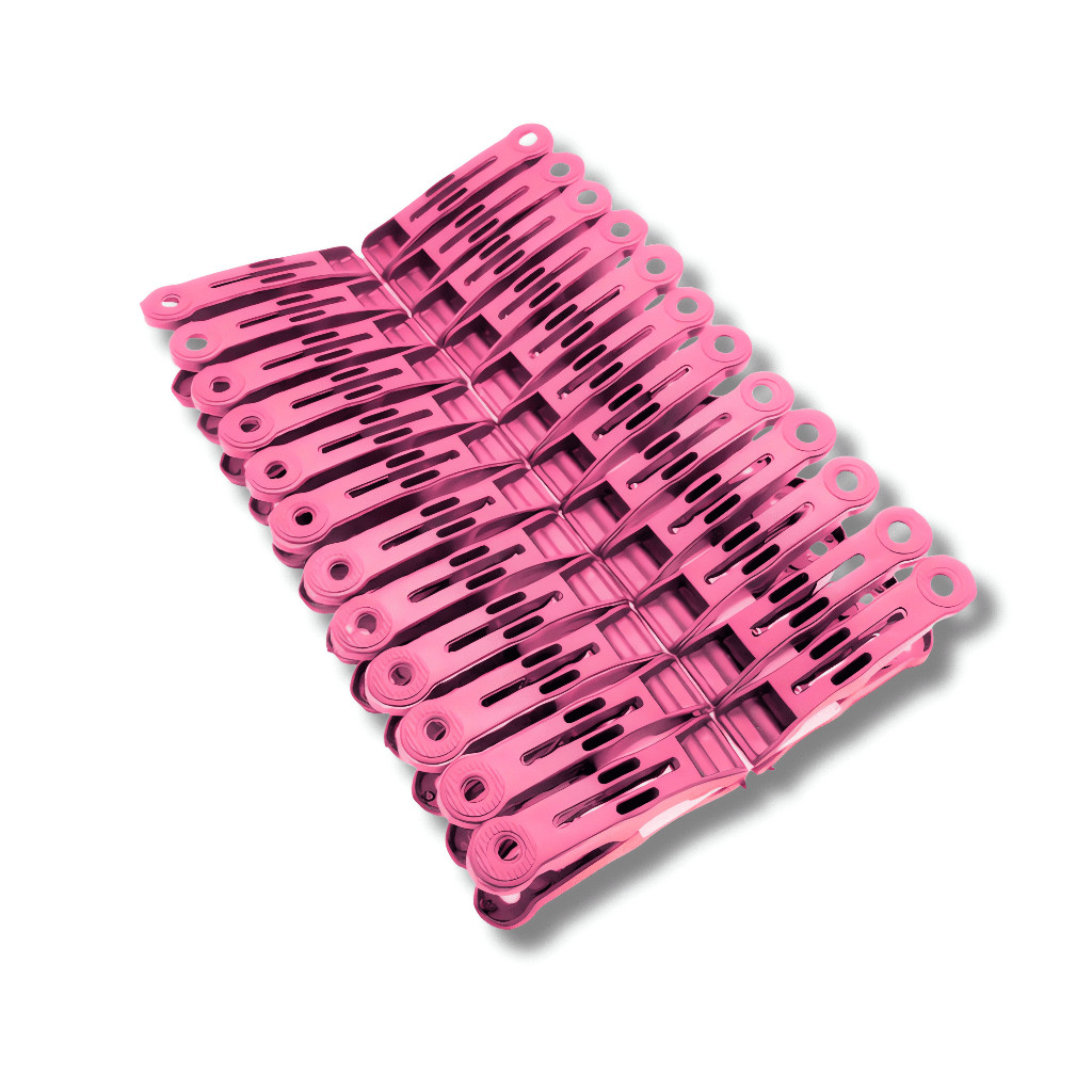 Prendedores cor ROSA Plástico Grampos de Roupas Varal Resistente em Oferta na Shopee