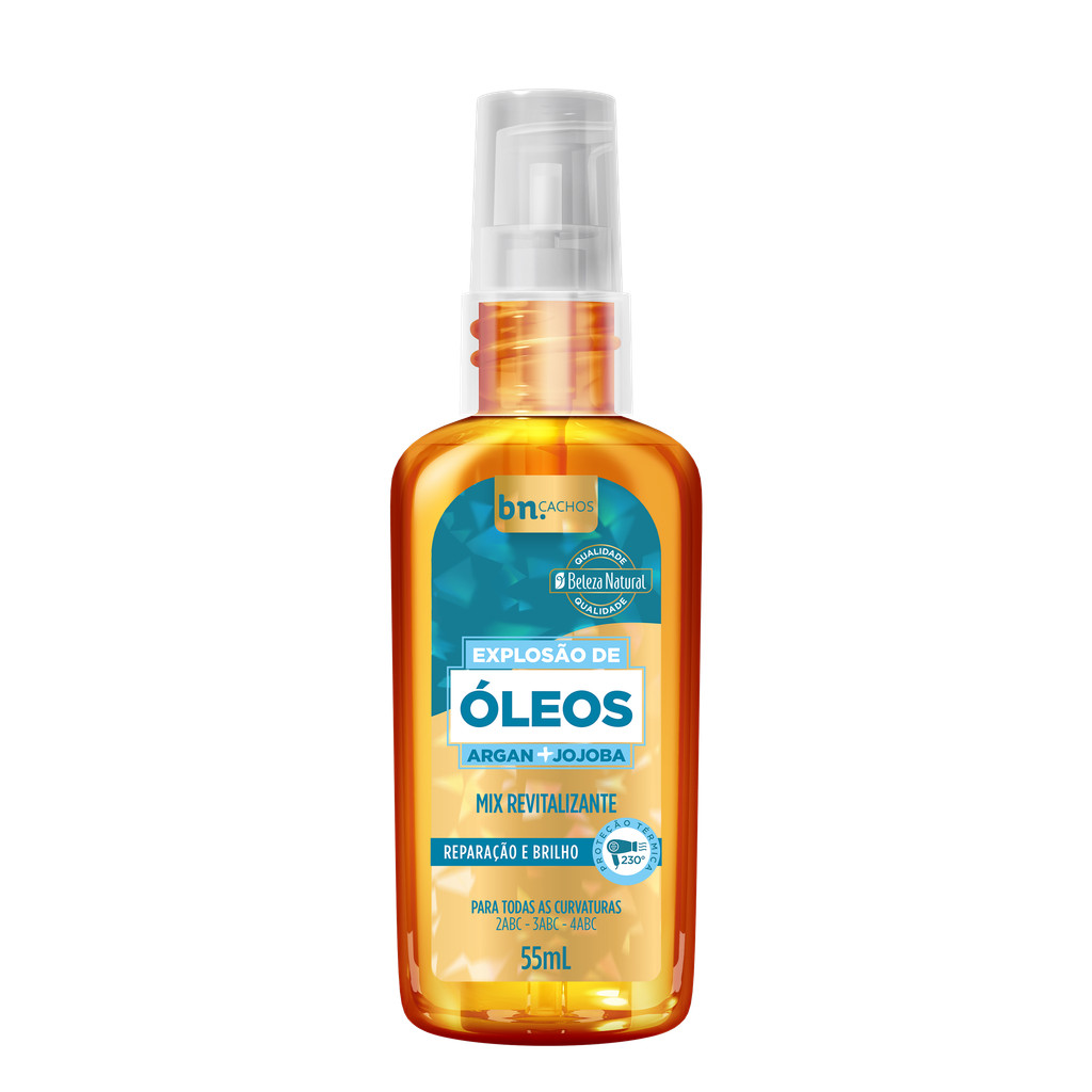 Óleo Capilar Explosão de Óleos Jojoba + Argan 55ml – Beleza Natural bn.Cachos em Oferta na Shopee