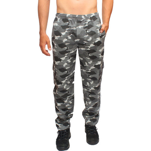 Calça Masculina Brim Camuflada Pesca Caça Cargo Bolso Cordão Tecido Grosso Elástico