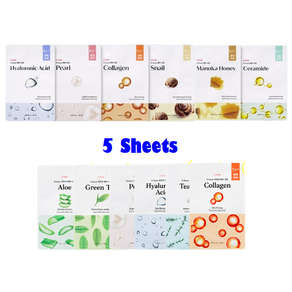 [Etude House] Máscara De Ar Terapêutica 0.2 20ml X 5PCS