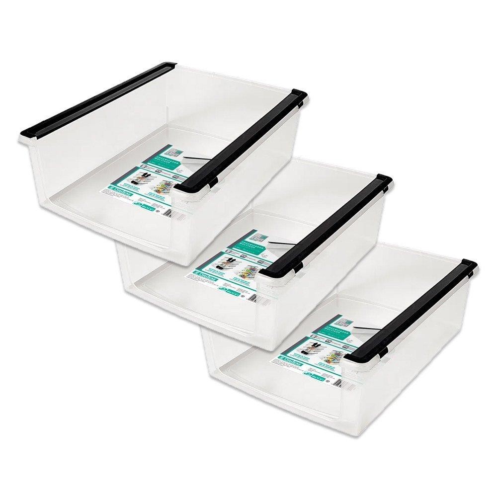 Kit Cesto Organizador Plástico Multiuso Empilhável 3 Unidades Ordene em Oferta na Shopee