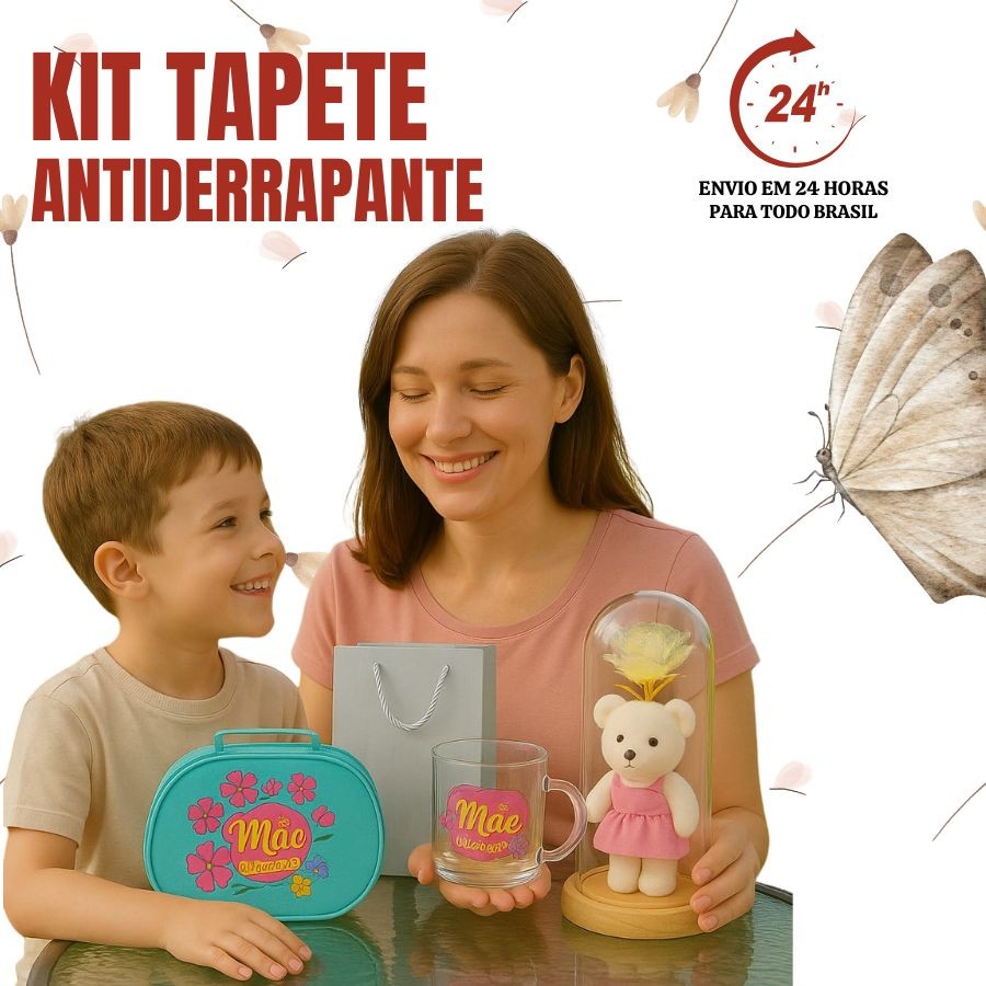 Presente Personalizado Dia das Mães Sacola De Presente Necessaire Enfeite Decorativo Caneca 320ML