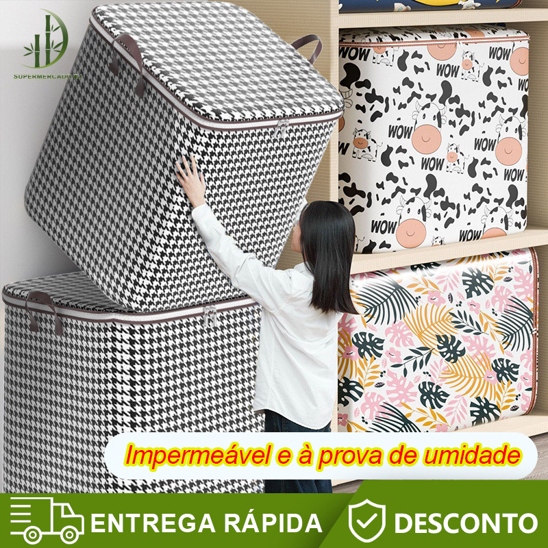 110L/140L/180L Caixa Multifuncional De Armazenamento De Grande Capacidade Para Colchas E Roupas Domésticas em Oferta na Shopee