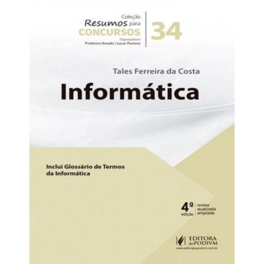 I Ormática : Inclui Glossários de Termos da I Ormática, Vol. 34 Autor Tales Ferreira da Costa — R$ 40,00 em Shopee