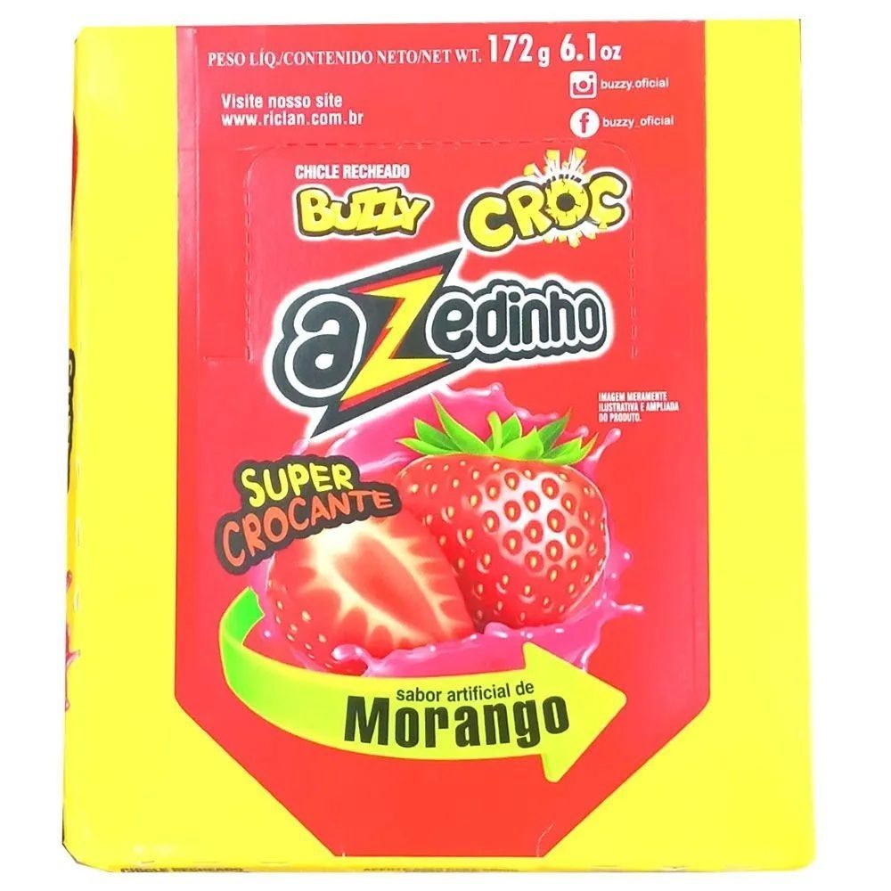 CHICLE CROC MORANGO AZEDINHO C/40