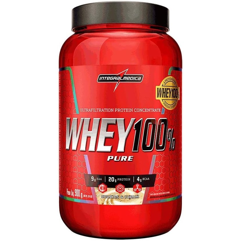 Super Whey 100% Pure Integral Médica Cookies And Cream 900g