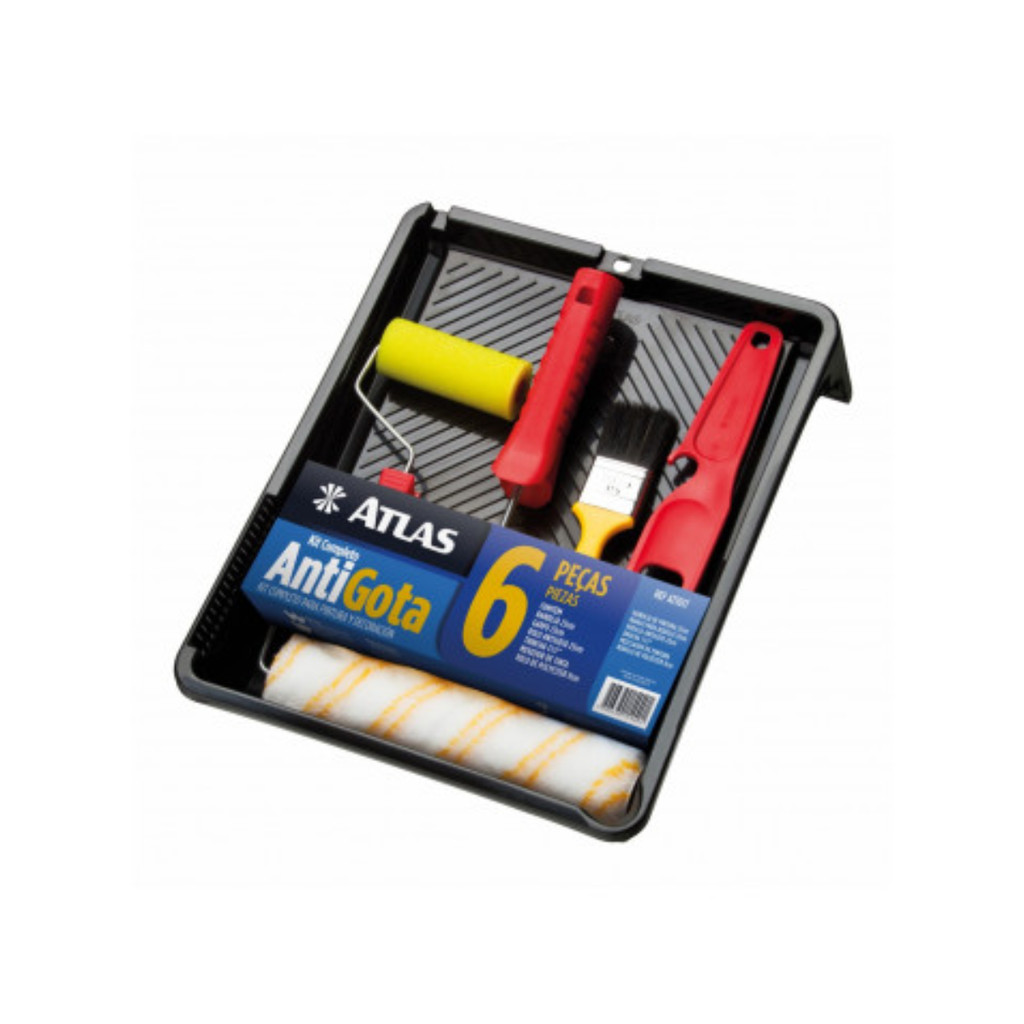 Kit Pintura Antigota Completo 6 PÇS AT1017 Atlas em Oferta na Shopee