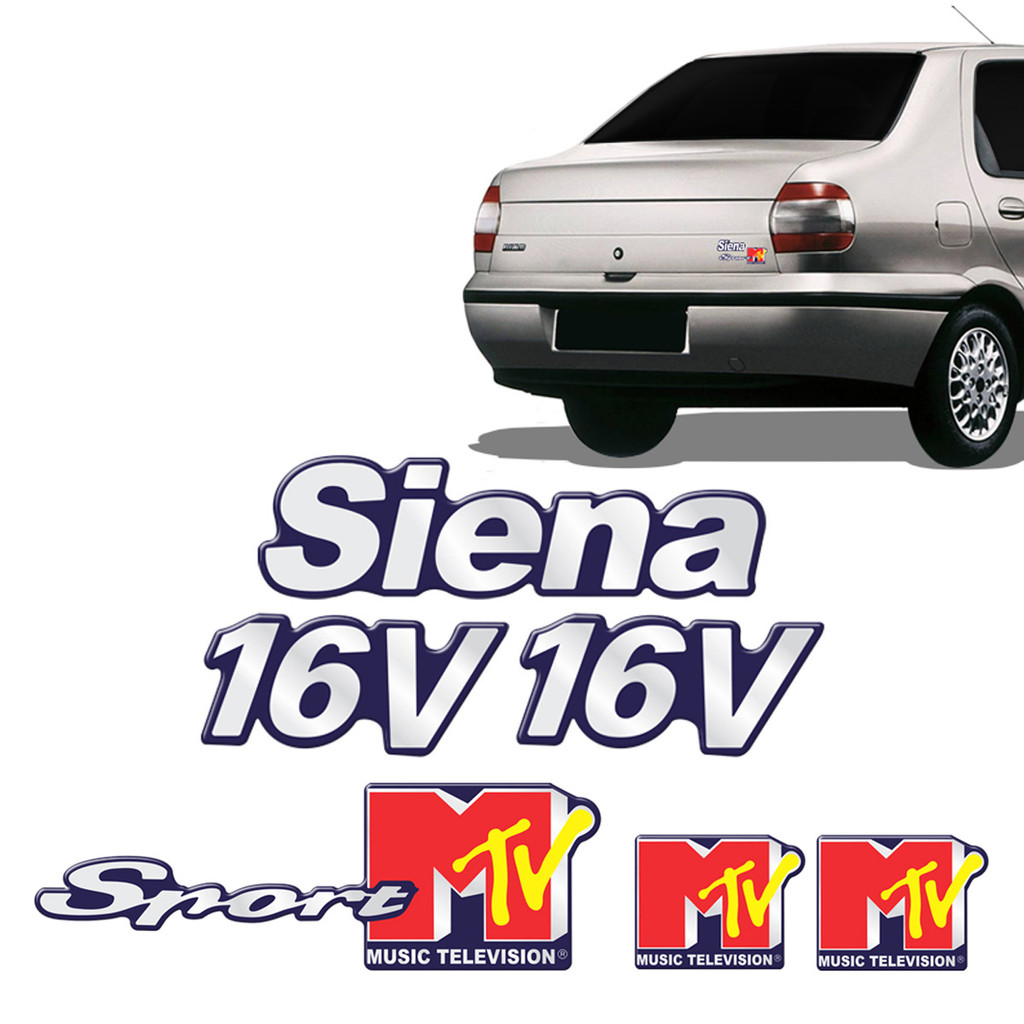 Kit Adesivos Fiat Siena Sport Mtv 16v Cromado Resinado 1999/ em Oferta na Shopee
