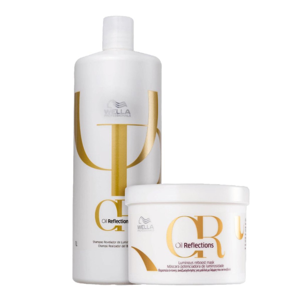 Kit Wella Oil Reflections Shampoo 1L e Máscara 500g