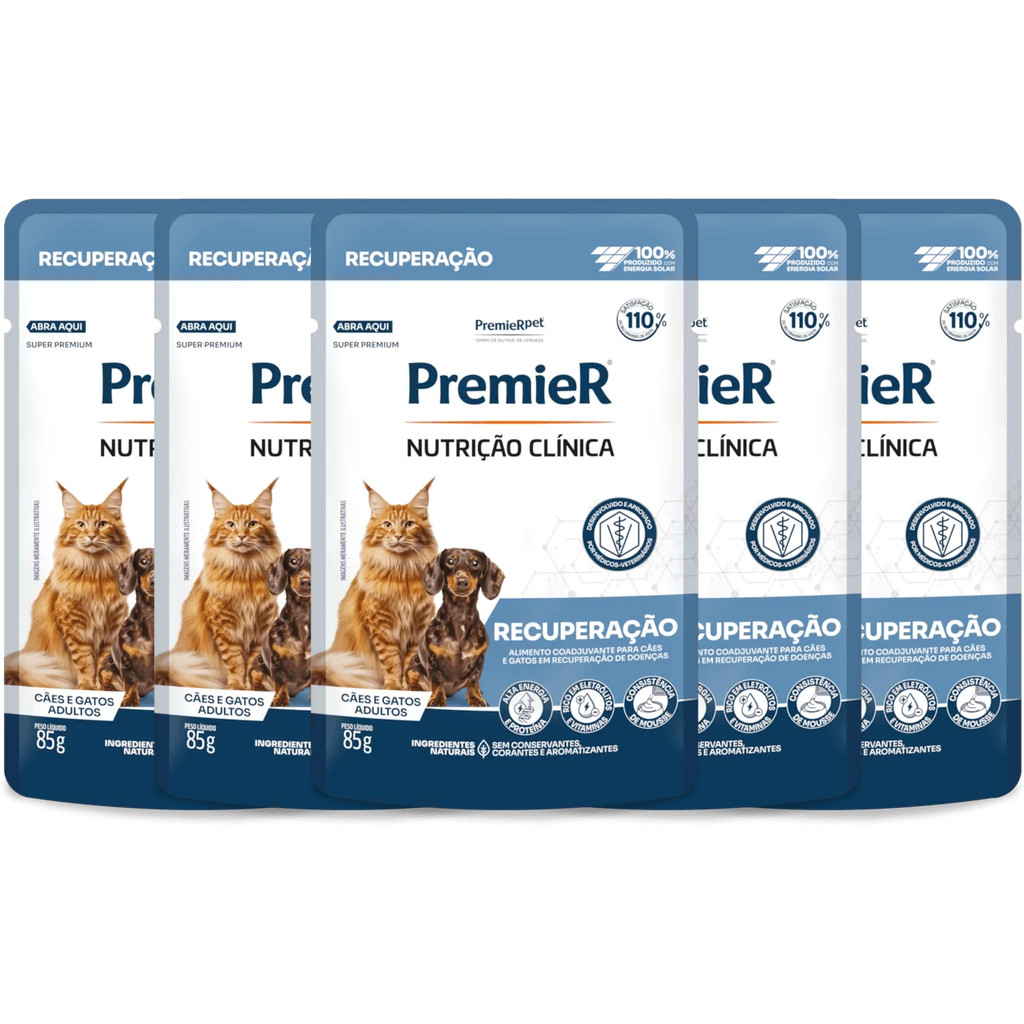 Premier Recuperação Sachê Cães e Gatos 5 Unidades em Oferta na Shopee