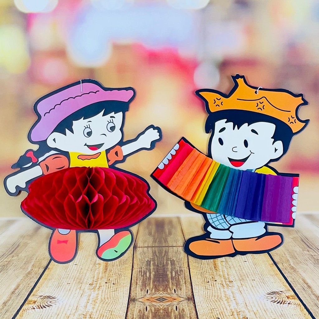 2 ENFEITE DE CASAL CAIPIRA 28X23 CM 6132-41 FESTA JUNINA 2025 (EX)