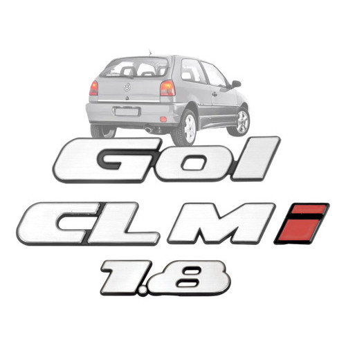 Kit Emblema Gol Cl 1.8 Mi P/ Gol Bola G2 97 98 99 - 5 Peças