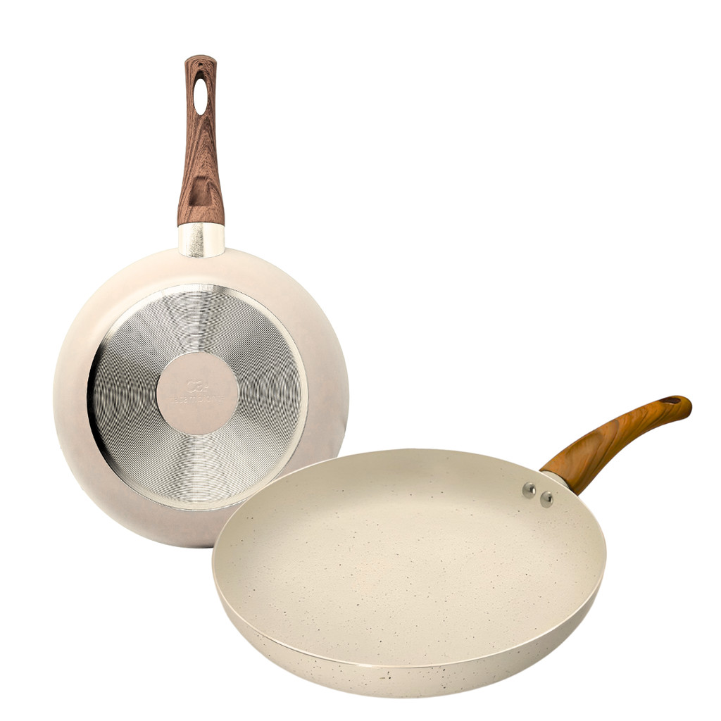 Frigideira De Cerâmica Antiaderente Granito Rosa Sahara 26cm