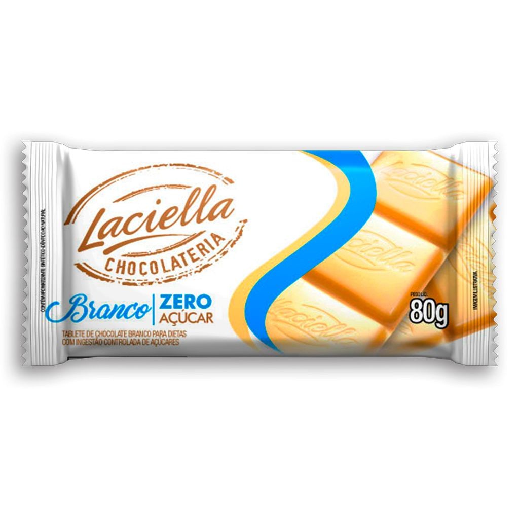 Chocolate Branco Laciella Zero 80g DUM DUM - Food & Beverages