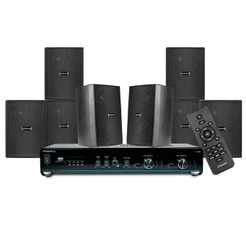 Conjunto Frahm 2500 P/ Som Ambiente Lojas + 8 Caixas Cor Preto/preto Potência De Saída Rms 160 W