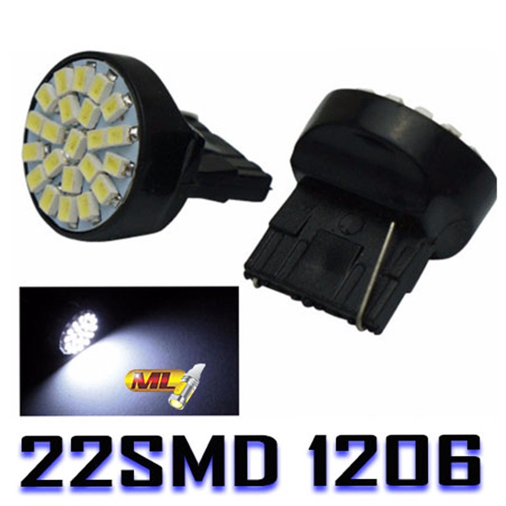 Unidade Lâmpada T20 22 Leds 12V 7440 7443 DRL Farol Lanterna Cobalt Duster Civic Pegeot