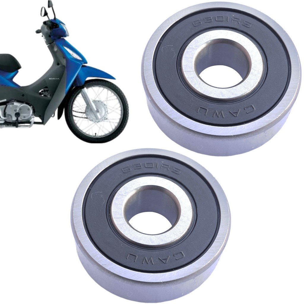 KIT PAR ROLAMENTOS DA RODA DIANTEIRA HONDA BIZ 125 ES / KS / + 2006 A 2010 BI125