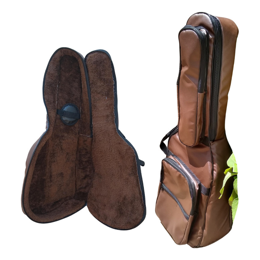Capa Case Violão Rozini Rx115 Couro + Pelúcia 95x34x12