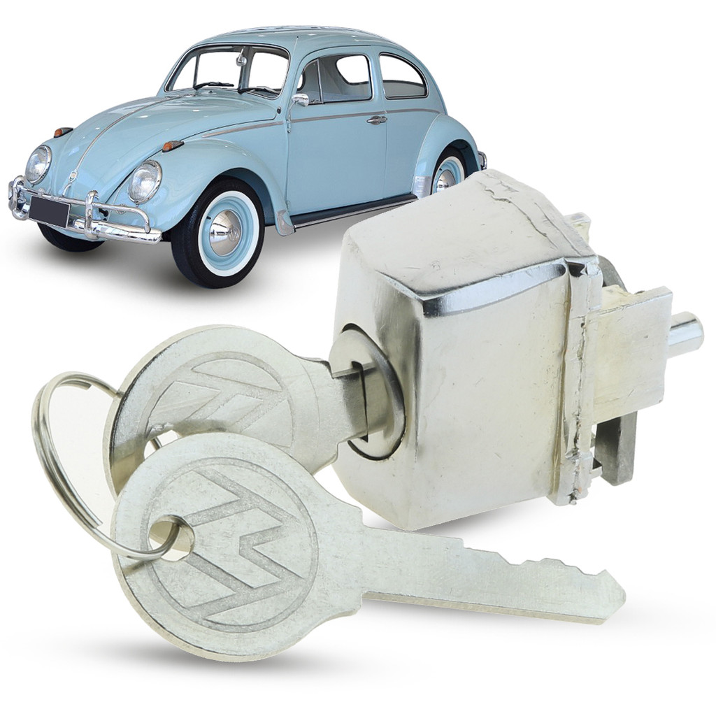 Botão da Maçaneta Externa da Porta Dianteira Com Chave Volkswagen Volkswagen Fusca 1950 a 1977 Karmann Ghia