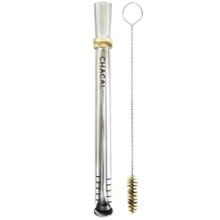 Bomba De Terere Chacal 16cm Aço Inox Prata Filete