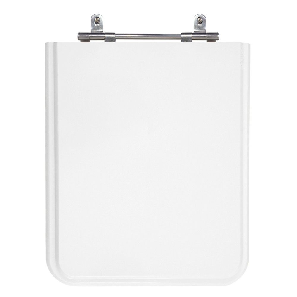 Assento Poliéster Laminado Square Branco Tampa para Vaso Incepa