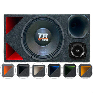 CAIXA TRIO DUTO TRIÂNGULO COLORIDO ALTO FALANTE TRITON TR 620 UNLIKE 400 em Oferta na Shopee