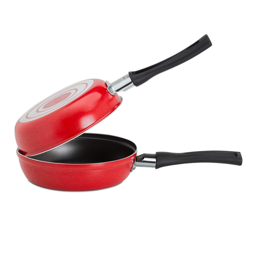 Omeleteira Antiaderente Pro-Flon 18cm 0,7L Linha Garlic Vermelha Brinox - 7001/371 em Oferta na Shopee