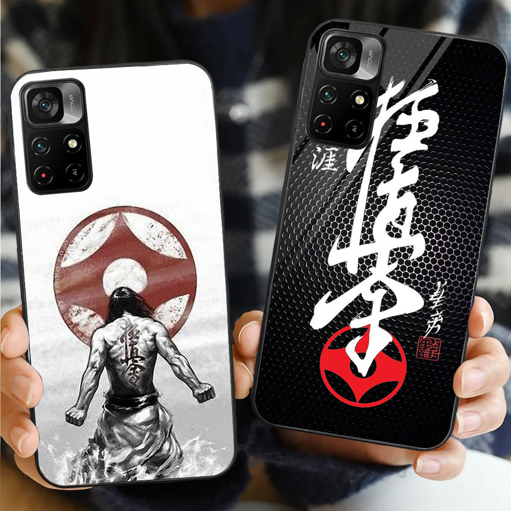 Oyama Kyokushin Karate Vidro Caso De Telefone Para Xiaomi POCO F3 F4 F5 M3 M4 M5 M6 4G X3 X4 GT NFC X5 X6 PRO 5G
