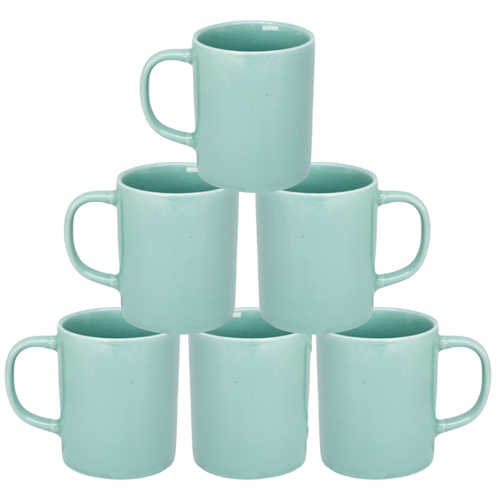 Kit 6 Canecas Retas Porcelana Xicara Chá e Café 100ML em Oferta na Shopee