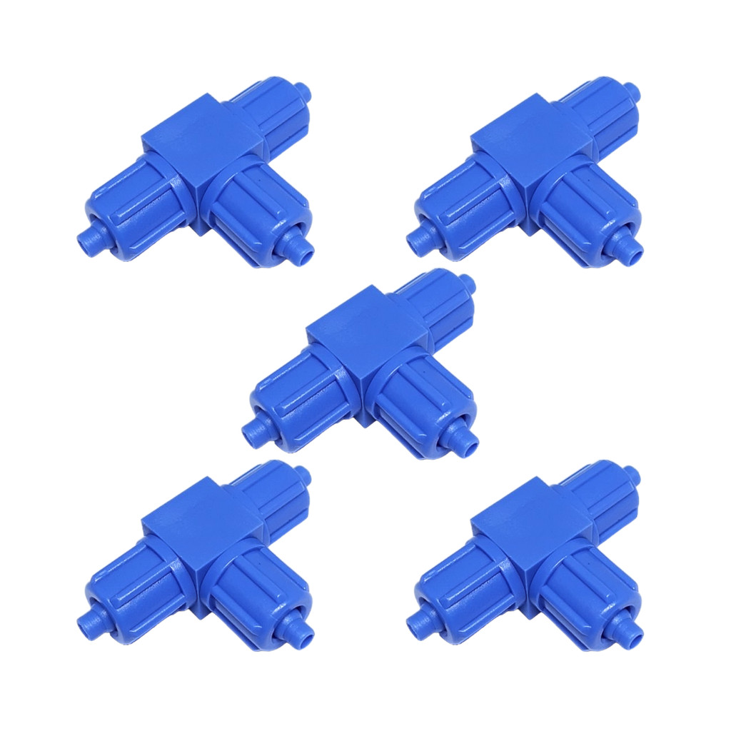 Conexão Tee Abs (Com Porcas) 6mm (Kit 5)