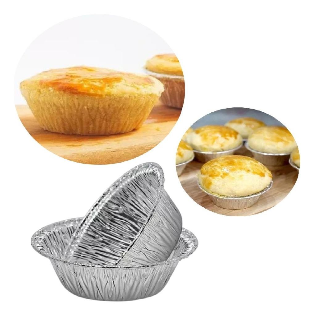 200Un Forma Forminha de Aluminio Moldada Empada 100ML Salgado Assado Forno
