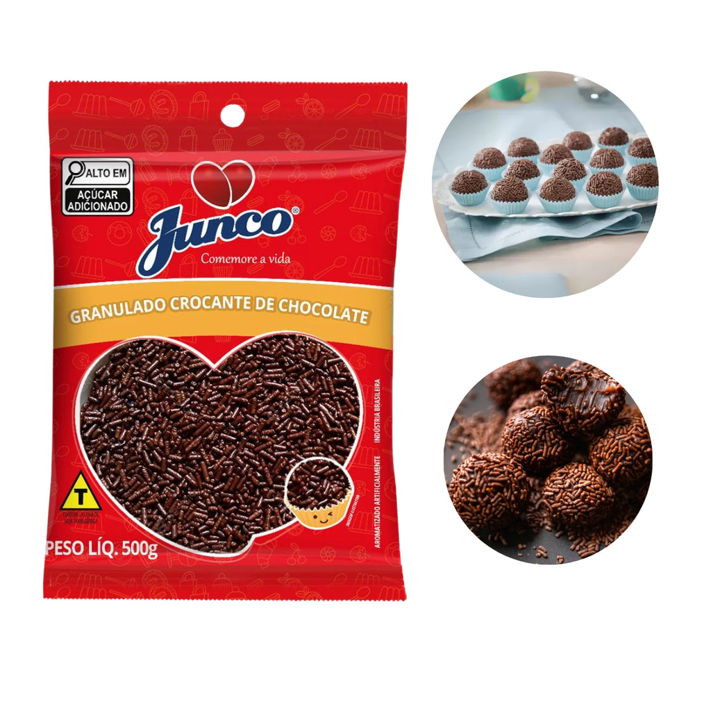 Granulado Junco 500g Chocolate Crocante Para Brigadeiro
