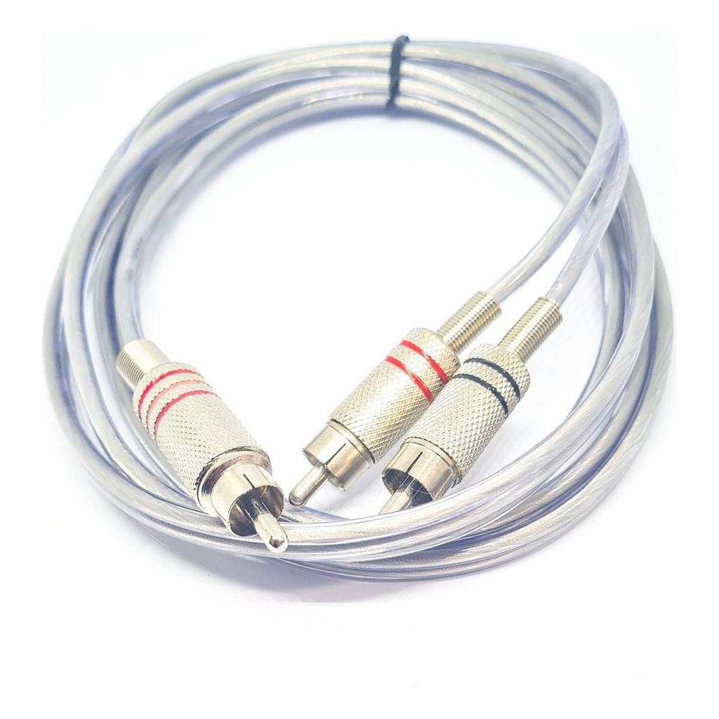 Kit 3 Cabos Y 1 Rca Macho 2rca Macho - 80 Cm Colorido